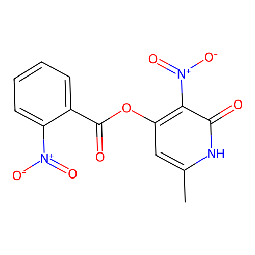 6-Methyl-3-nitro-2-oxo-1,2-dihydropyridin-4-yl 2-nitrobenzoate structure