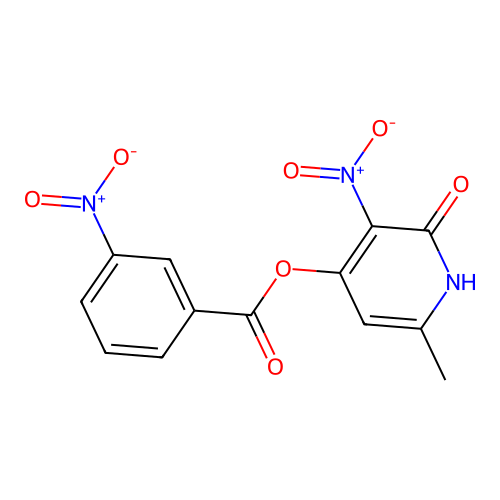(6-methyl-3-nitro-2-oxo-1H-pyridin-4-yl) 3-nitrobenzoate structure