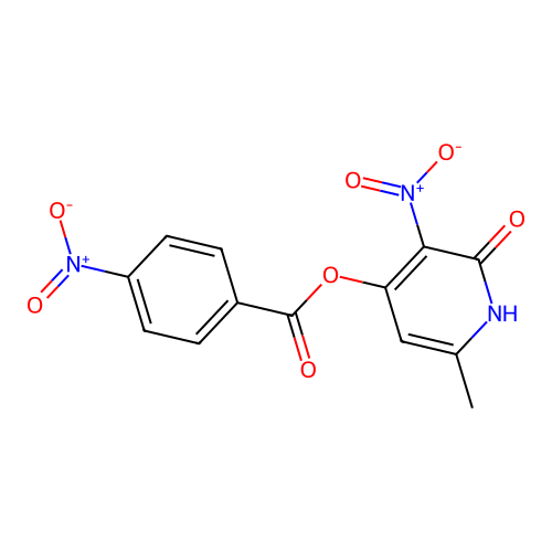6-Methyl-3-nitro-2-oxo-1,2-dihydropyridin-4-yl 4-nitrobenzoate structure