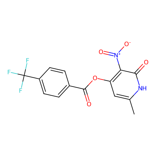 6-Methyl-3-nitro-2-oxo-1,2-dihydropyridin-4-yl 4-(trifluoromethyl)benzoate structure