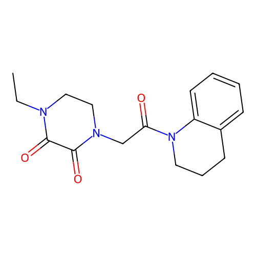 1-(2-(3,4-dihydroquinolin-1(2H)-yl)-2-oxoethyl)-4-ethylpiperazine-2,3-dione structure