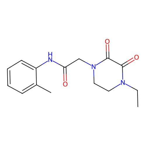 2-(4-ethyl-2,3-dioxopiperazin-1-yl)-N-(2-methylphenyl)acetamide structure