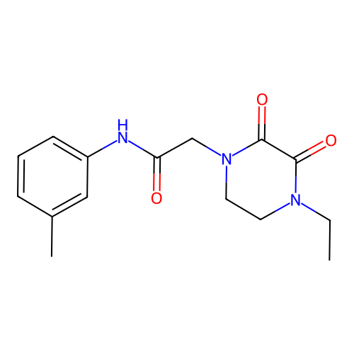 2-(4-ethyl-2,3-dioxopiperazin-1-yl)-N-(3-methylphenyl)acetamide structure