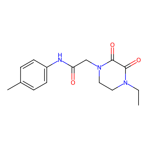 2-(4-ethyl-2,3-dioxopiperazin-1-yl)-N-(4-methylphenyl)acetamide structure