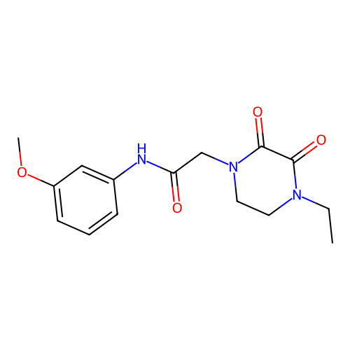 2-(4-ethyl-2,3-dioxopiperazin-1-yl)-N-(3-methoxyphenyl)acetamide structure