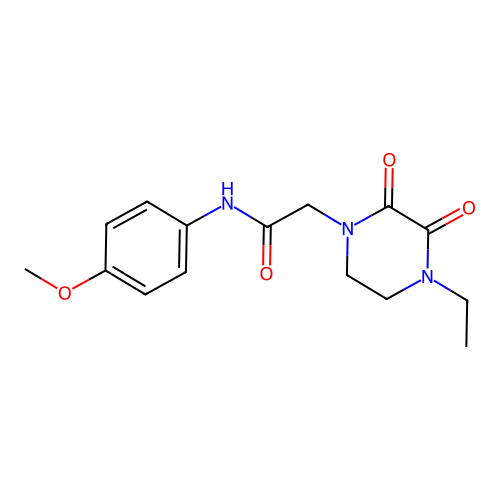 2-(4-ethyl-2,3-dioxopiperazin-1-yl)-N-(4-methoxyphenyl)acetamide structure