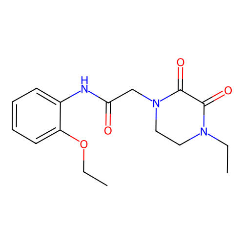 N-(2-ethoxyphenyl)-2-(4-ethyl-2,3-dioxopiperazin-1-yl)acetamide structure