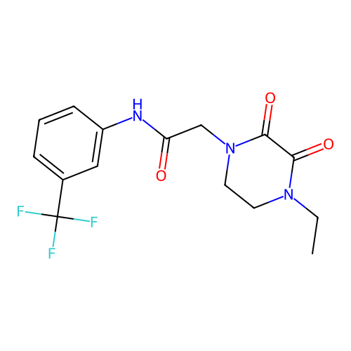 2-(4-ethyl-2,3-dioxopiperazin-1-yl)-N-[3-(trifluoromethyl)phenyl]acetamide structure