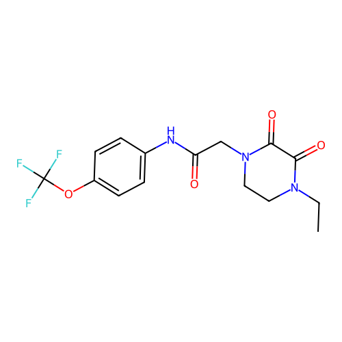 2-(4-ethyl-2,3-dioxopiperazin-1-yl)-N-[4-(trifluoromethoxy)phenyl]acetamide structure