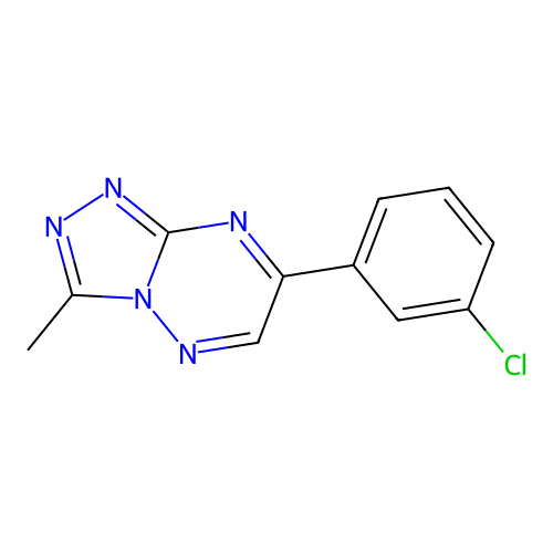 1,2,4-Triazolo(4,3-b)(1,2,4)triazine, 7-(3-chlorophenyl)-3-methyl- structure