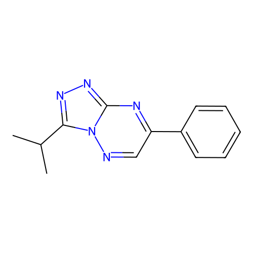 1,2,4-Triazolo(4,3-b)(1,2,4)triazine, 3-(1-methylethyl)-7-phenyl- structure