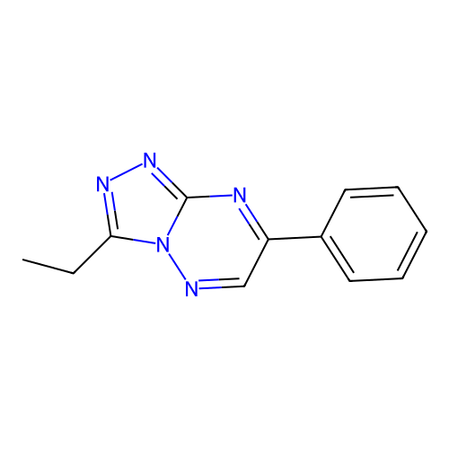 1,2,4-Triazolo(4,3-b)(1,2,4)triazine, 3-ethyl-7-phenyl- structure