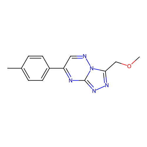 1,2,4-Triazolo(4,3-b)(1,2,4)triazine, 3-(methoxymethyl)-7-(4-methylphenyl)- structure