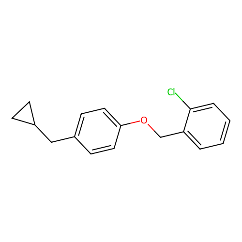 1-Chloro-2-[[4-(cyclopropylmethyl)phenoxy]methyl]benzene structure