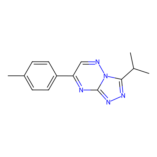 1,2,4-Triazolo(4,3-b)(1,2,4)triazine, 3-(1-methylethyl)-7-(4-methylphenyl)- structure