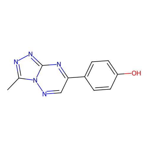 Phenol, 4-(3-methyl-1,2,4-triazolo(4,3-b)(1,2,4)triazin-7-yl)- structure