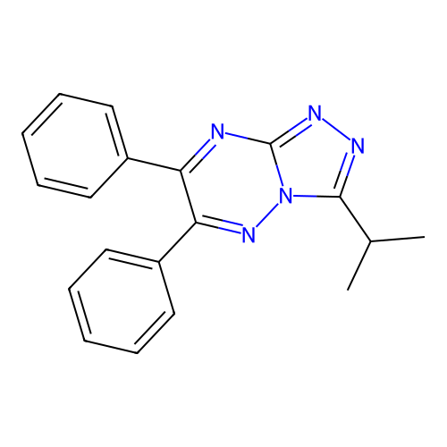 1,2,4-Triazolo(4,3-b)(1,2,4)triazine, 6,7-diphenyl-3-(1-methylethyl)- structure