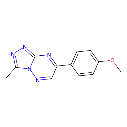 1,2,4-Triazolo(4,3-b)(1,2,4)triazine, 7-(4-methoxyphenyl)-3-methyl- structure
