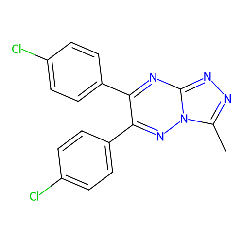 1,2,4-Triazolo(4,3-b)(1,2,4)triazine, 6,7-bis(4-chlorophenyl)-3-methyl- structure