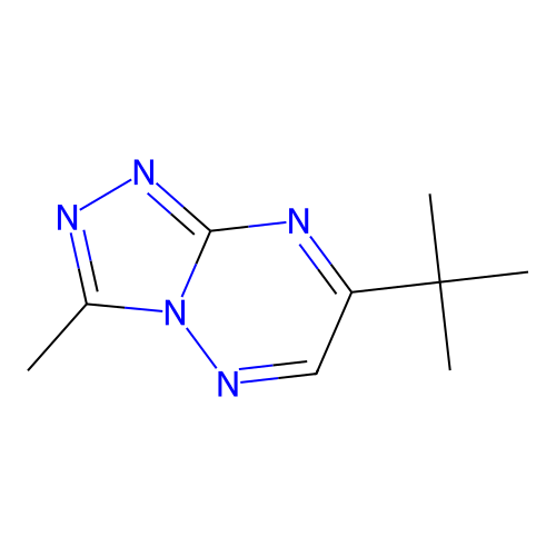 1,2,4-Triazolo(4,3-b)(1,2,4)triazine, 7-(1,1-dimethylethyl)-3-methyl- structure