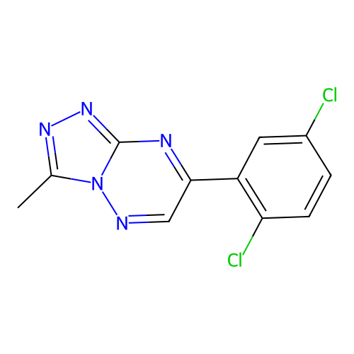 1,2,4-Triazolo(4,3-b)(1,2,4)triazine, 7-(2,5-dichlorophenyl)-3-methyl- structure