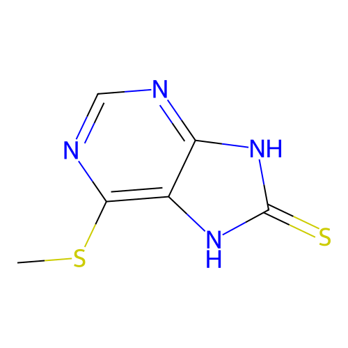 6-Methylsulfanyl-7,9-dihydropurine-8-thione structure