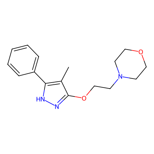 Morpholine, 4-(2-((4-methyl-5-phenyl-1H-pyrazol-3-yl)oxy)ethyl)- structure