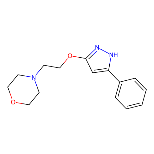 Morpholine, 4-(2-((5-phenyl-1H-pyrazol-3-yl)oxy)ethyl)- structure