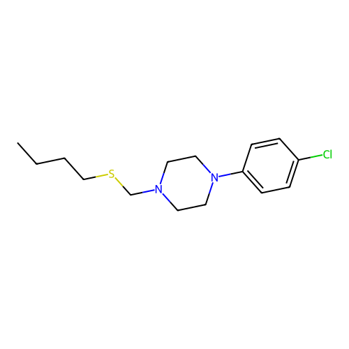 1-[(Butylsulfanyl)methyl]-4-(4-chlorophenyl)piperazine structure