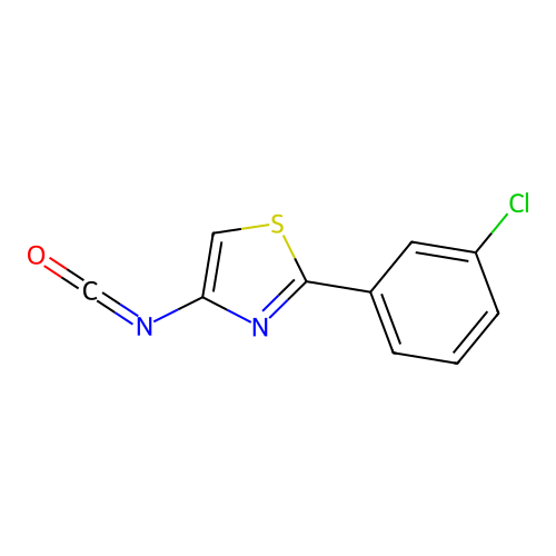2-(3-Chlorophenyl)-4-isocyanato-1,3-thiazole structure
