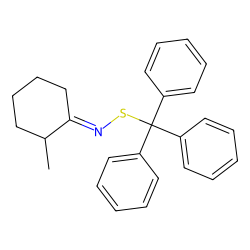 2-methyl-N-tritylsulfanylcyclohexan-1-imine structure