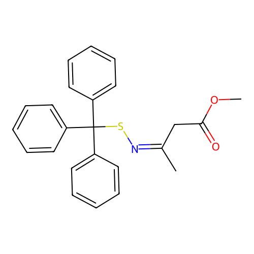 Methyl 3-tritylsulfanyliminobutanoate structure
