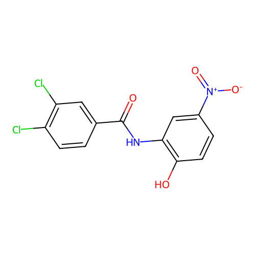 3,4-dichloro-N-(2-hydroxy-5-nitrophenyl)benzamide structure