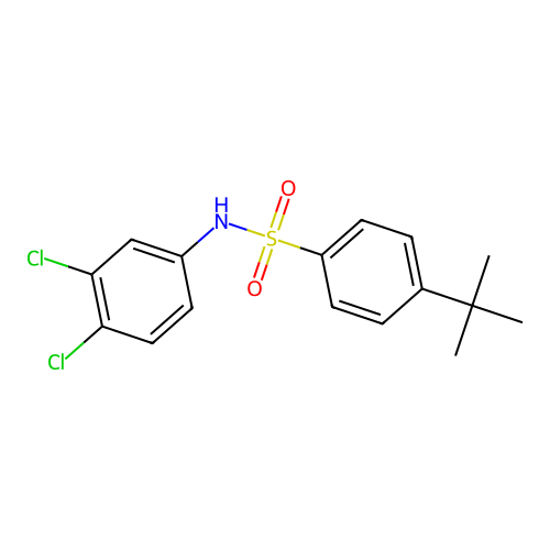 4-tert-butyl-N-(3,4-dichlorophenyl)benzenesulfonamide structure