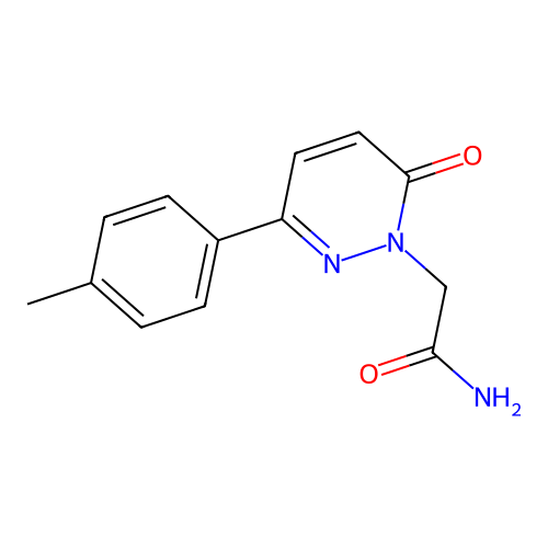 2-[6-Oxo-3-(p-tolyl)pyridazin-1-yl]acetamide structure
