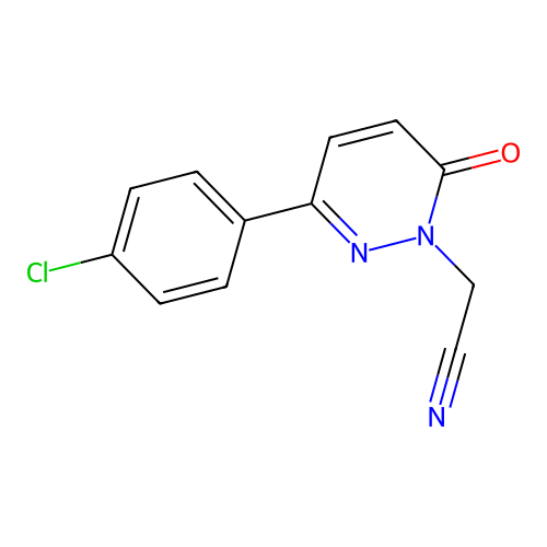 2-[3-(4-Chlorophenyl)-6-oxopyridazin-1-yl]acetonitrile structure