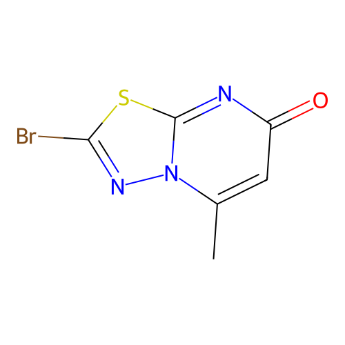 2-bromo-5-methyl-7H-[1,3,4]thiadiazolo[3,2-a]pyrimidin-7-one structure