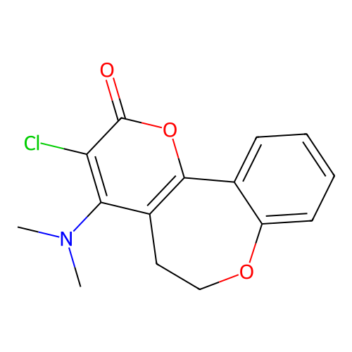3-Chloro-4-(dimethylamino)-5,6-dihydropyrano[3,2-d][1]benzoxepin-2-one structure