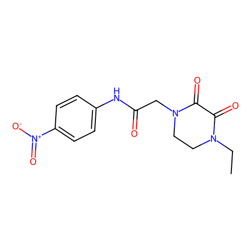 2-(4-ethyl-2,3-dioxopiperazin-1-yl)-N-(4-nitrophenyl)acetamide structure