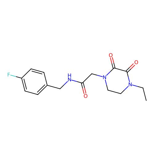 2-(4-ethyl-2,3-dioxopiperazin-1-yl)-N-[(4-fluorophenyl)methyl]acetamide structure