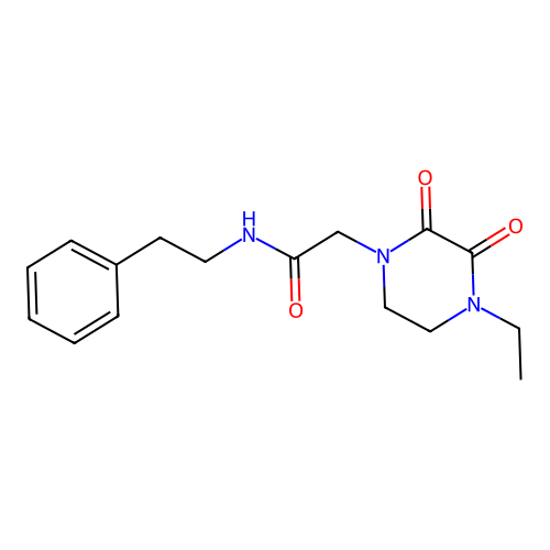 2-(4-ethyl-2,3-dioxopiperazin-1-yl)-N-phenethylacetamide structure