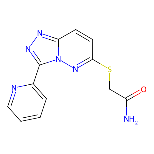 2-[(3-Pyridin-2-yl-[1,2,4]triazolo[4,3-b]pyridazin-6-yl)sulfanyl]acetamide structure