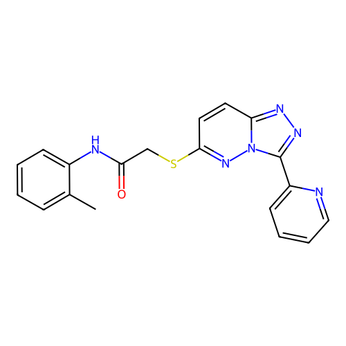 N-(2-methylphenyl)-2-{[3-(pyridin-2-yl)-[1,2,4]triazolo[4,3-b]pyridazin-6-yl]sulfanyl}acetamide structure