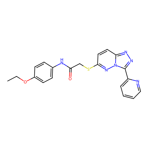 N-(4-ethoxyphenyl)-2-{[3-(pyridin-2-yl)-[1,2,4]triazolo[4,3-b]pyridazin-6-yl]sulfanyl}acetamide structure
