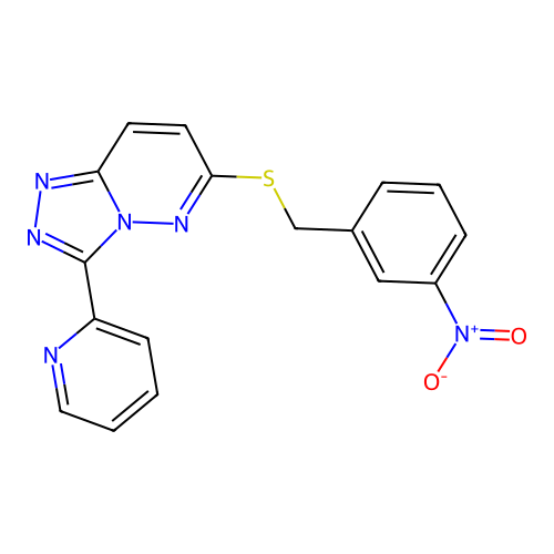 6-((3-Nitrobenzyl)thio)-3-(pyridin-2-yl)-[1,2,4]triazolo[4,3-b]pyridazine structure