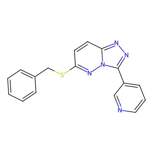 6-Benzylsulfanyl-3-pyridin-3-yl-[1,2,4]triazolo[4,3-b]pyridazine structure