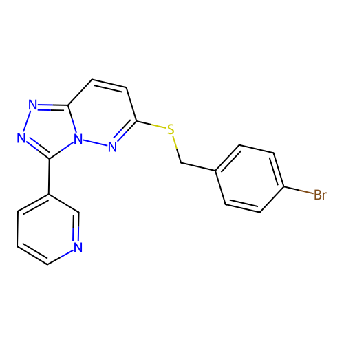 6-((4-Bromobenzyl)thio)-3-(pyridin-3-yl)-[1,2,4]triazolo[4,3-b]pyridazine structure
