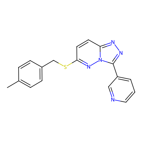 6-((4-Methylbenzyl)thio)-3-(pyridin-3-yl)-[1,2,4]triazolo[4,3-b]pyridazine structure