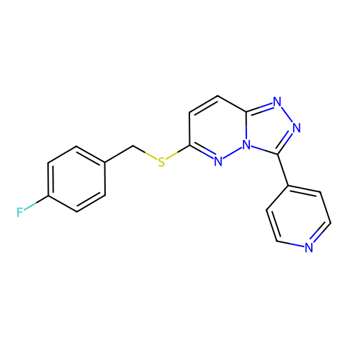 6-((4-Fluorobenzyl)thio)-3-(pyridin-4-yl)-[1,2,4]triazolo[4,3-b]pyridazine structure