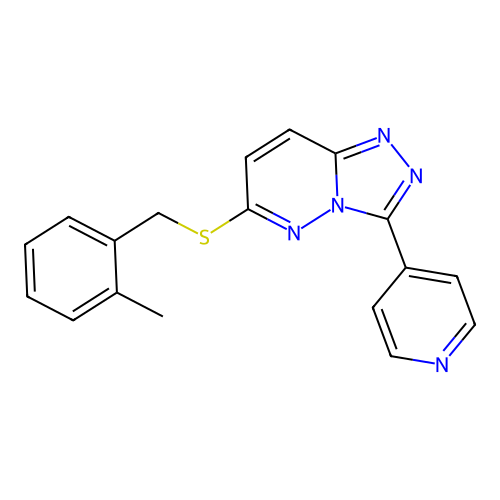 6-((2-Methylbenzyl)thio)-3-(pyridin-4-yl)-[1,2,4]triazolo[4,3-b]pyridazine structure